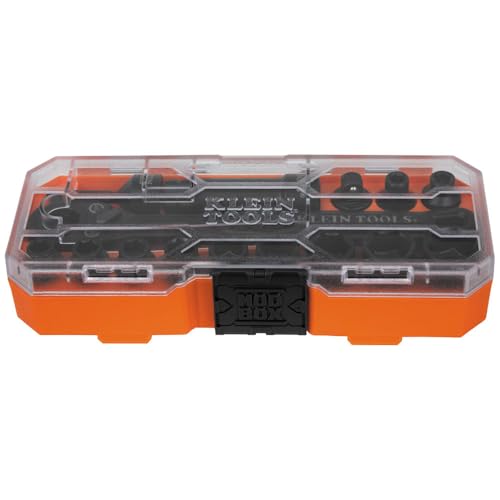 Klein Tools KNECT 15-Piece Pass-Through Socket Set, SAE Impact Sockets with MODbox Case, Bits & 3/8-In Drive Adapter