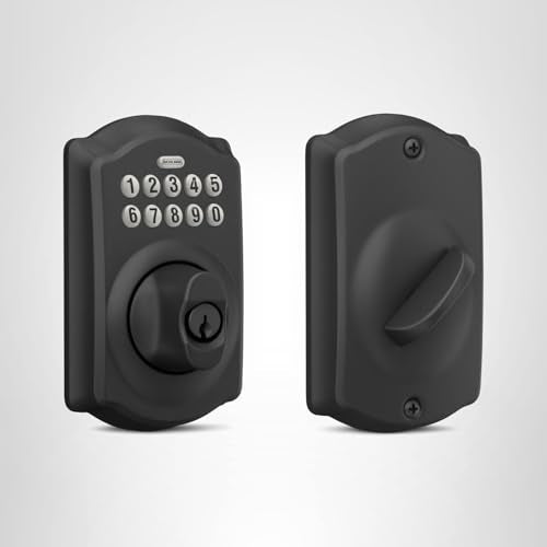 SCHLAGE BE365 CAM 622 Keypad Electronic Deadbolt, Matte Black