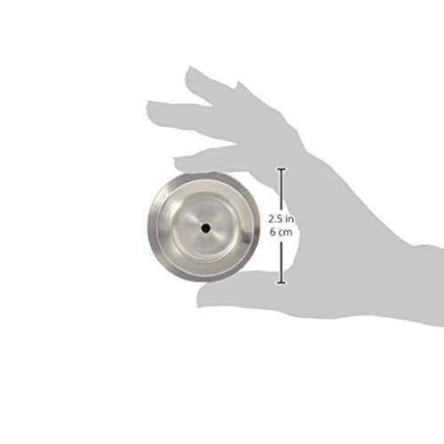 Amazon Basics Bedroom/Bathroom Door Knob With Lock, Coastal, 1-3/8” to 1-3/4”, Satin Nickel