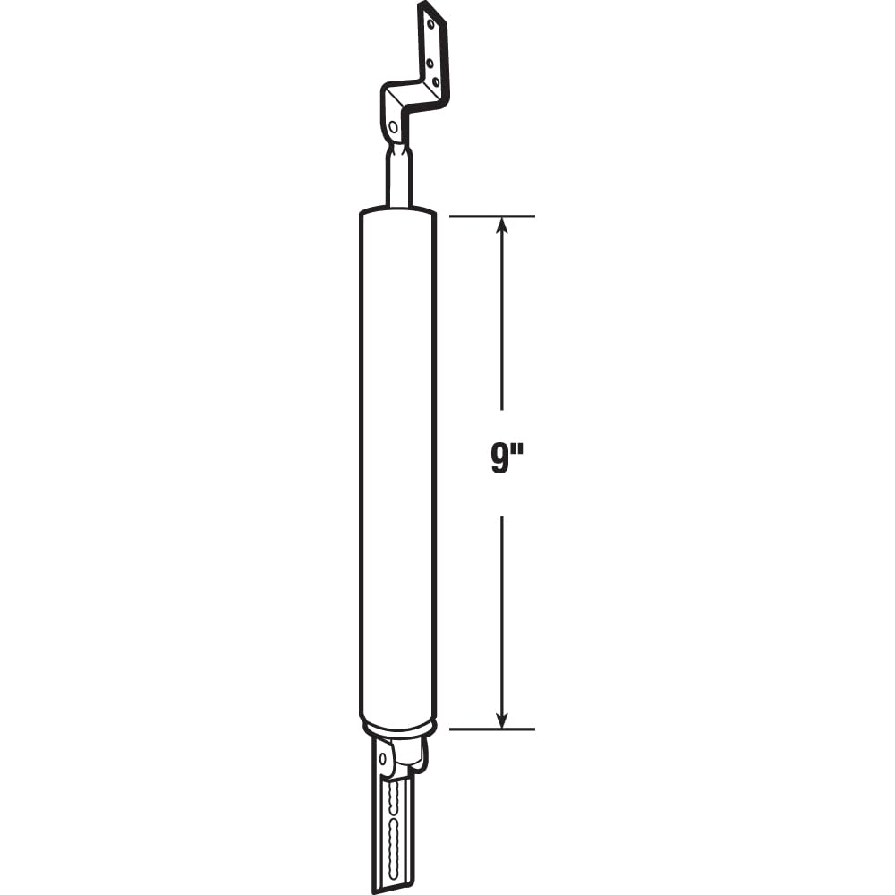 Prime-Line K 5158 Light Duty, Screen Door Pneumatic Closer, 9 In., White (Single Pack)