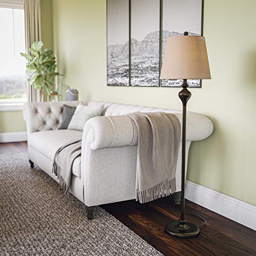 Kenroy Home KH87050 Charlotte 3-Pack - 2 Table Lamps, 1 Floor Lamp with Oil Rubbed Bronze Finish, Classic Style, 30.5" Height, 13" Width, 13" Depth