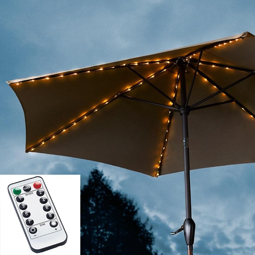 The Lakeside Collection 104 LED Umbrella Lights with Remote