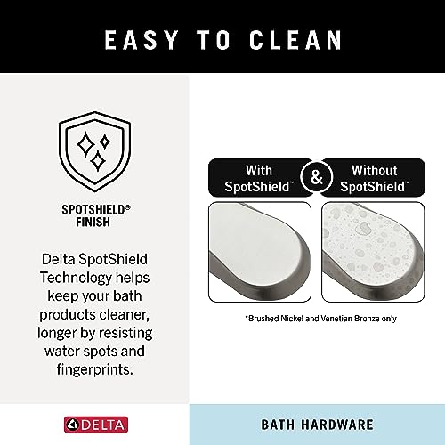 Delta Faucet Becker (1-Pack) Hand Towel Holder, SpotShield Brushed Nickel, Ring for Bathroom or Kitchen Sink, Wall Mounted BCK46-DN