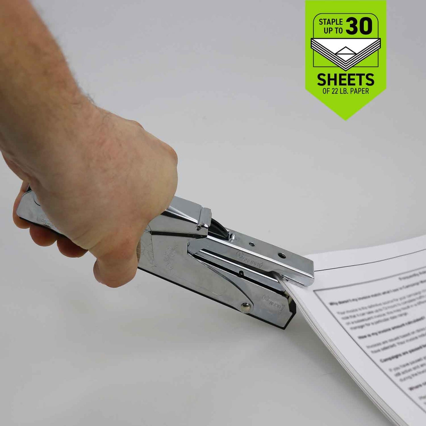 Surbonder Heavy Duty Plier Hand Stapler, Staple up to 30 Sheets of Paper for Office, School, and Home, Uses Surebonder #1 and Arrow P22 Staples