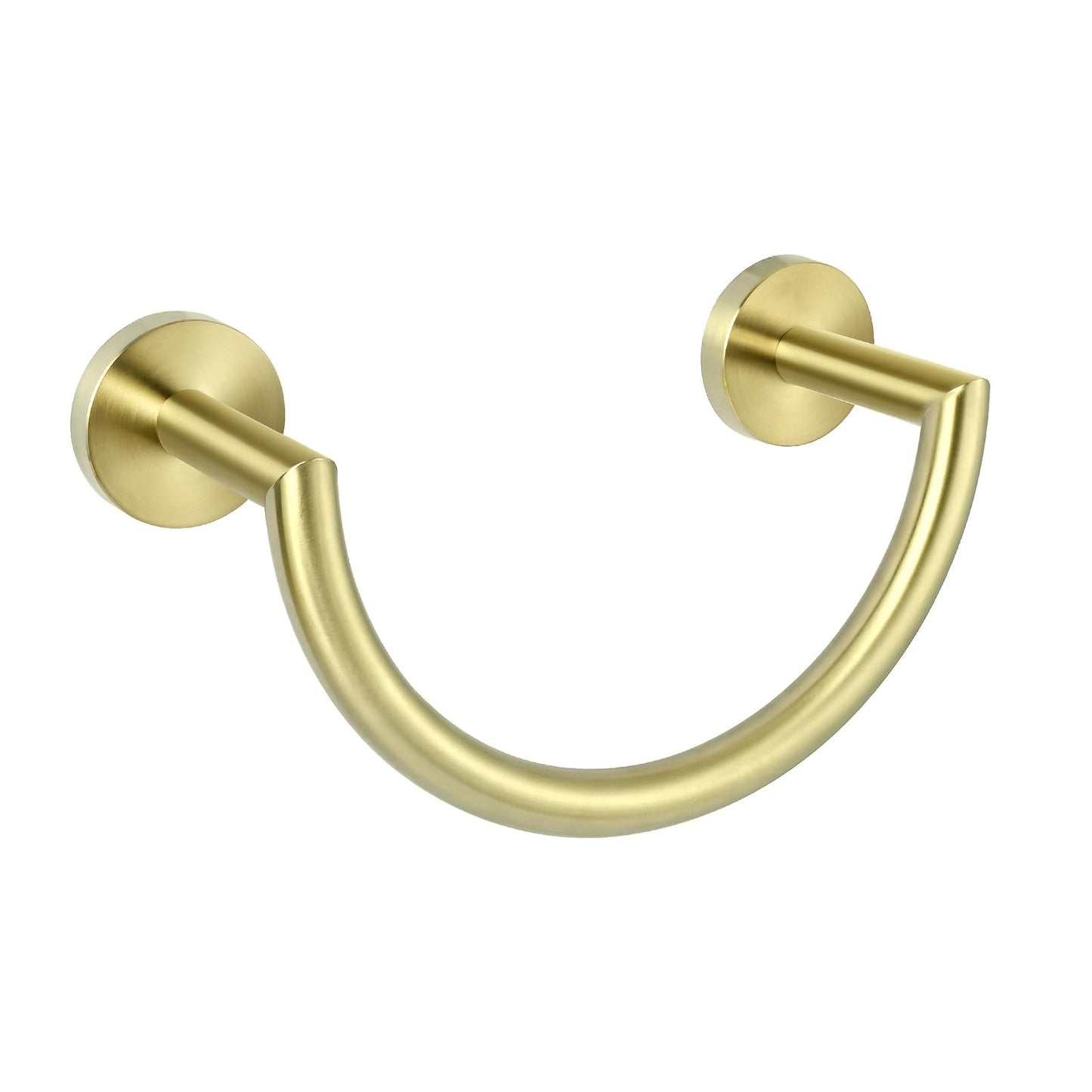 HouseAid Stainless Steel Towel Ring for Bathroom, Hand Towel Holder, Modern Semi-Circular Hand Towel Rack, Wall Mounted, Brushed Gold