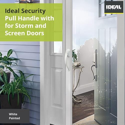 Ideal Security DX Pull Handle Replacement Set for Storm Door and Screen Door, White
