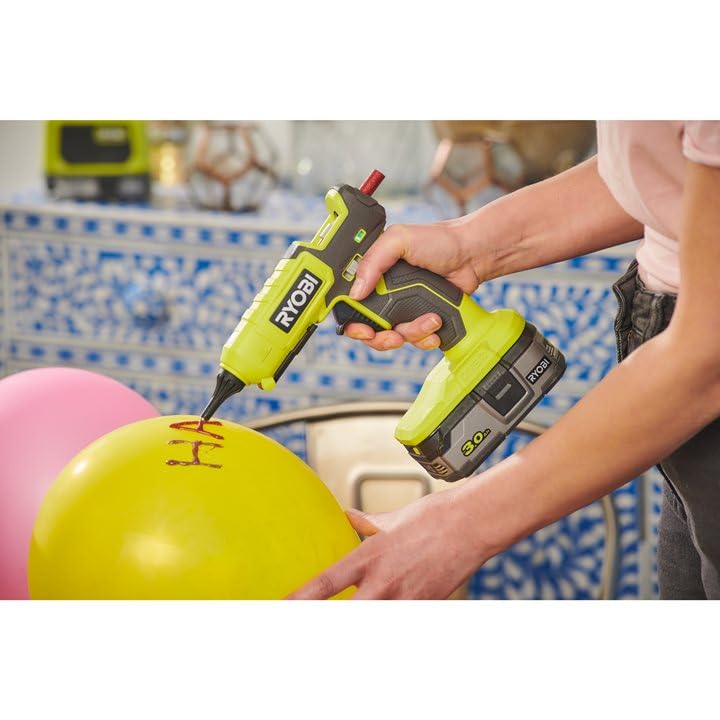 RYOBI ONE+ 18V Cordless Dual Temperature Glue Gun (Tool Only) with Tips