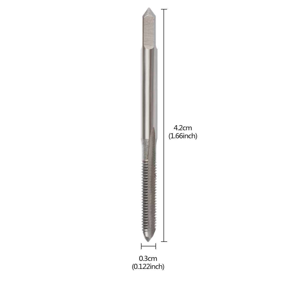 YXQ M3 x 0.5mm Tap Machine HSS Metric Right Hand Thread 3 Straight Flute Taps Taper and Plug (10Pcs)