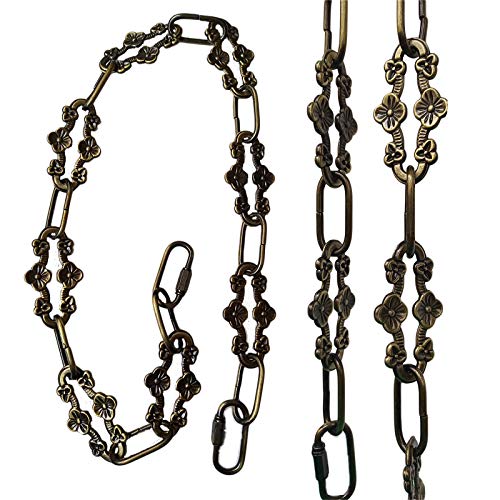 WOERFU 30 inch Antique Bronze Finish Decorative Plum Buckle Chain for Hanging, Lighting