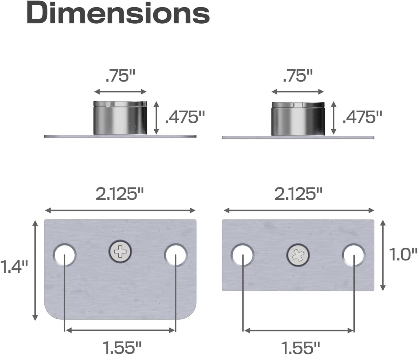Precision Lock, PLS19BCR, 2-Pack