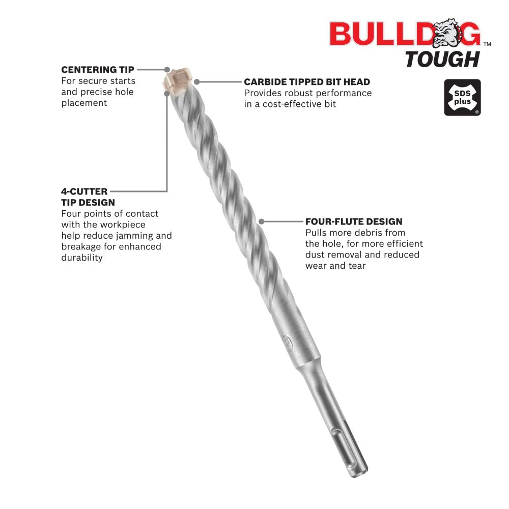 Bosch HC4C2083 1/2 in. x 8 in. SDS-Plus® Bulldog™ Tough Rotary Hammer Bit