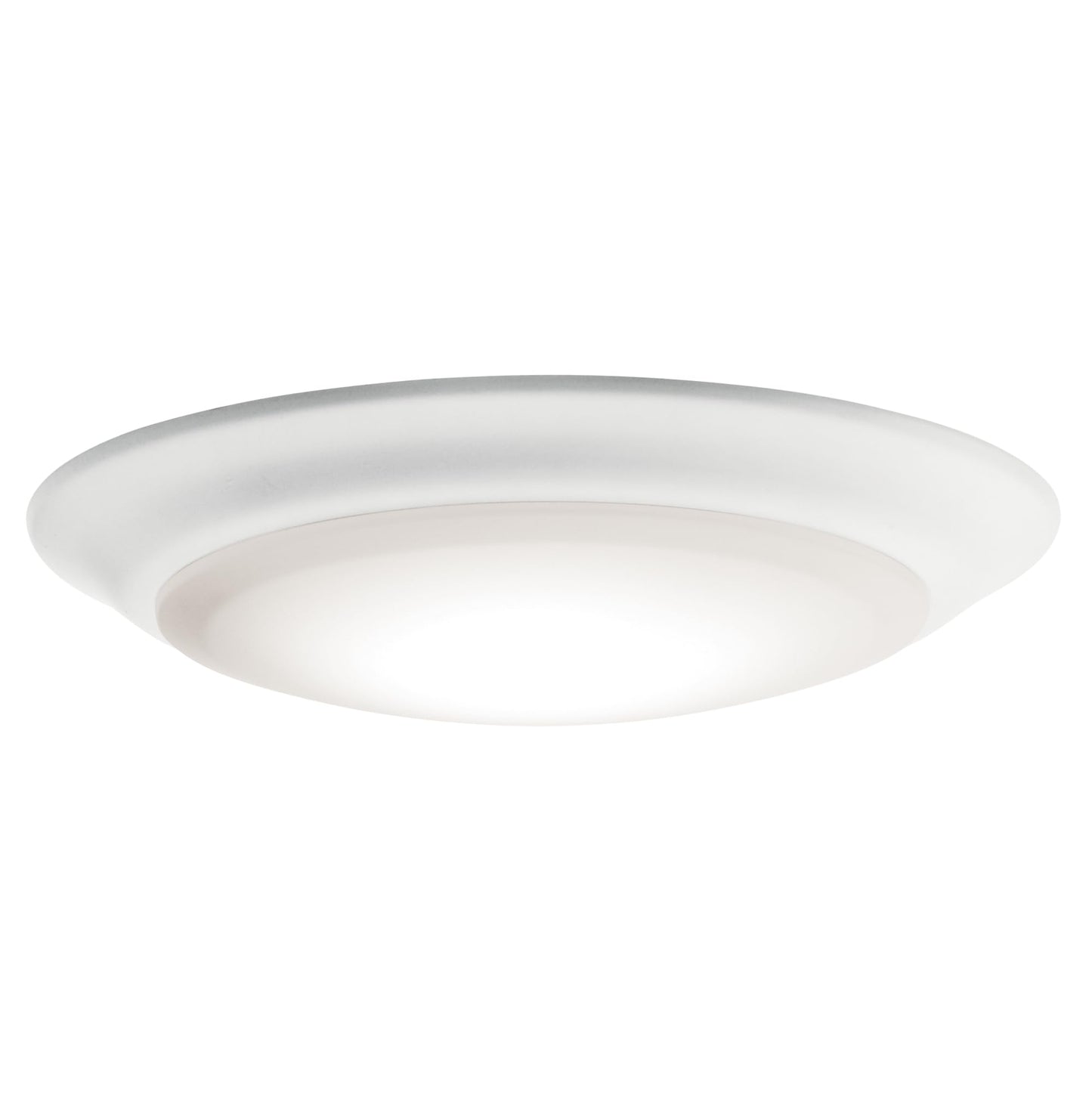 Kichler Gen I LED Downlight in White, 7.5" Ceiling Flush Mount Interior Dimmable Light, 3000K, (7.5" x 1.5"), 43846WHLED30