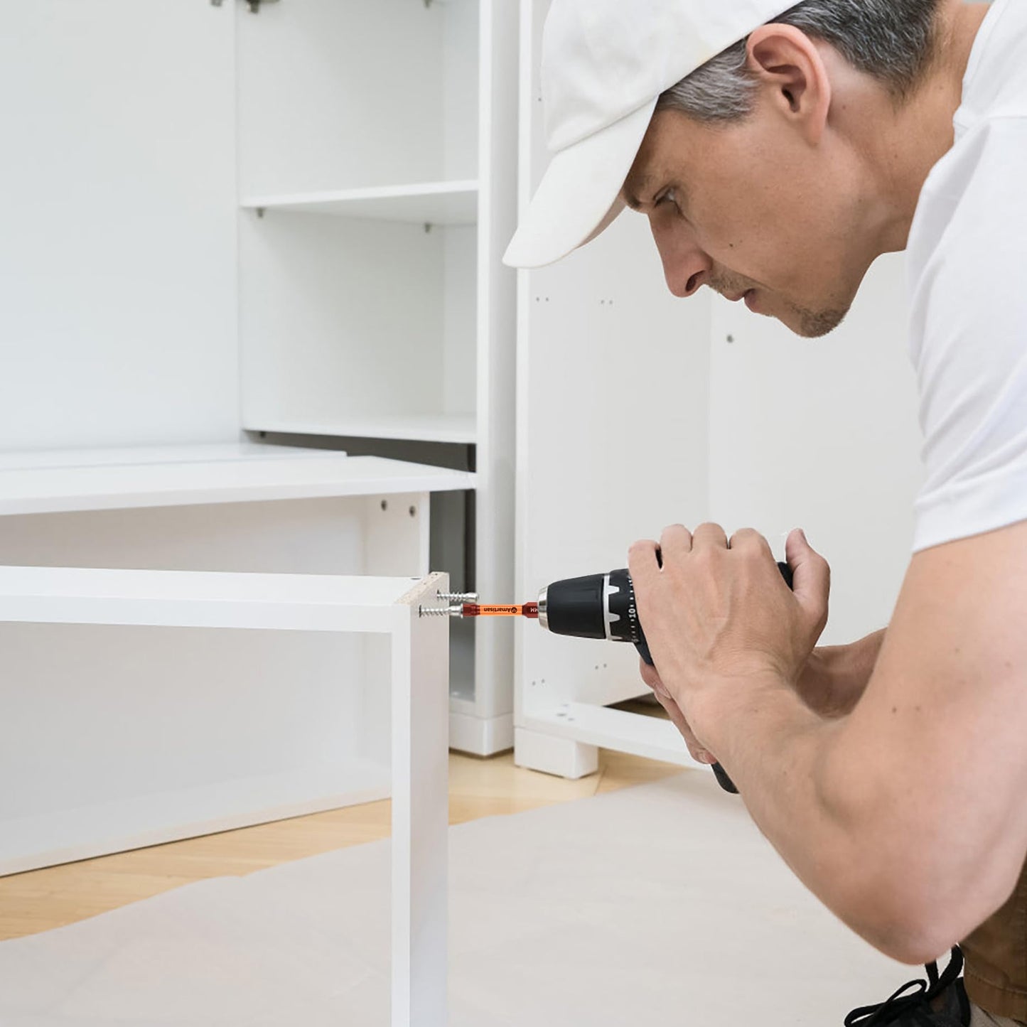 Amartisan 20-Piece Hex Head Allen Wrench Drill Bit Set, Metric and SAE S2 Steel Hex Bits Set, Magnetic Tips, 2.3" Long With Storage box.