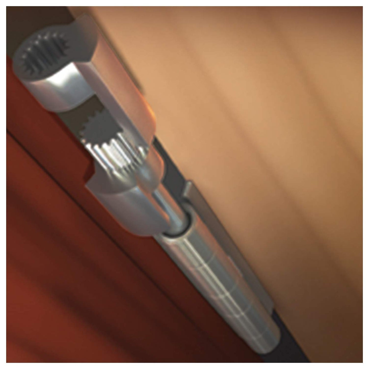 Nuk3y Door Saver 2 II Hinge Pin Stop Fits All 3"" to 4-1/2"" Residential Hinges (Satin Nickel)