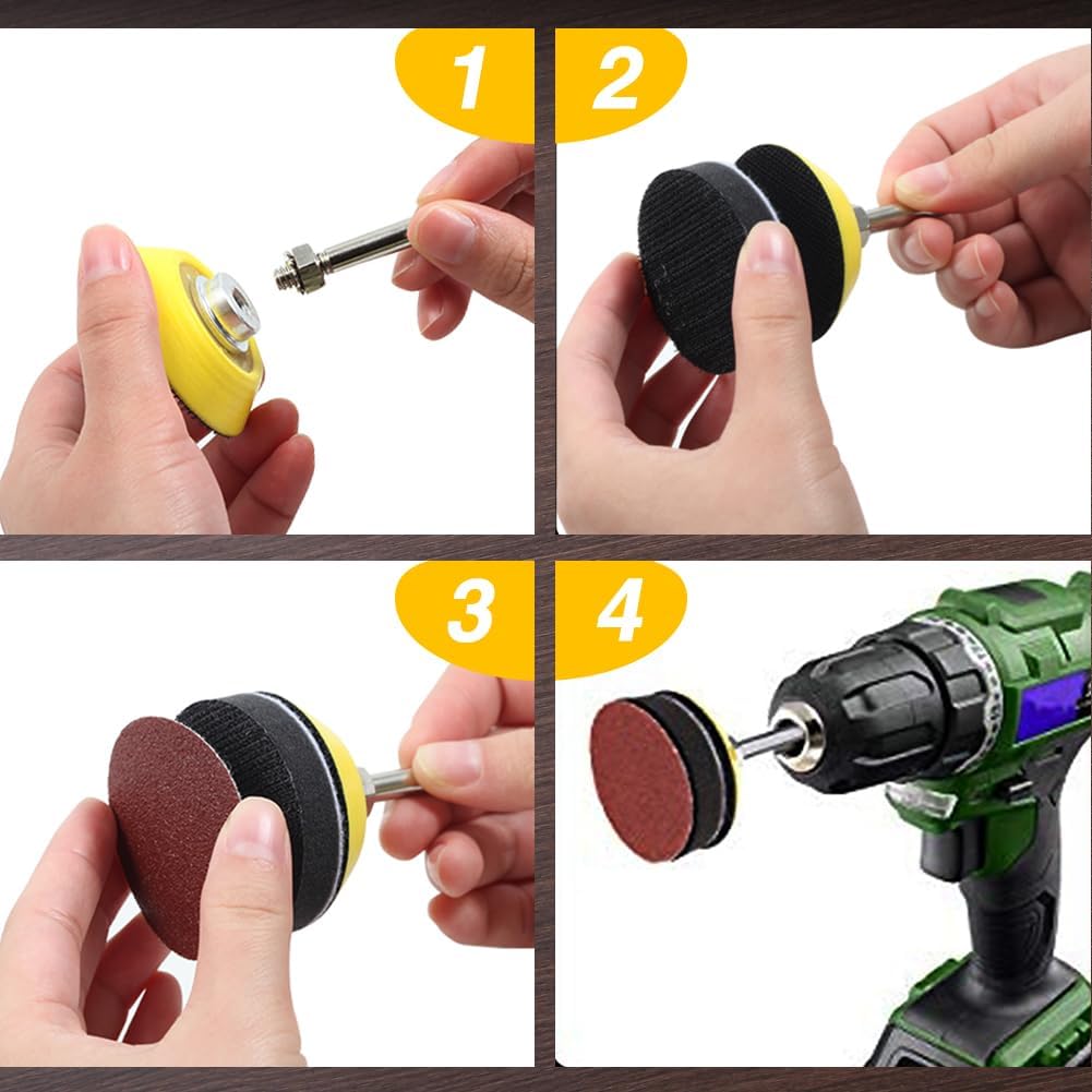 SPEEDWOX 3 Inch Soft Foam Layer Buffering Pad 5 Pack Hook and Loop Soft Sponge Cushion Buffer Pad