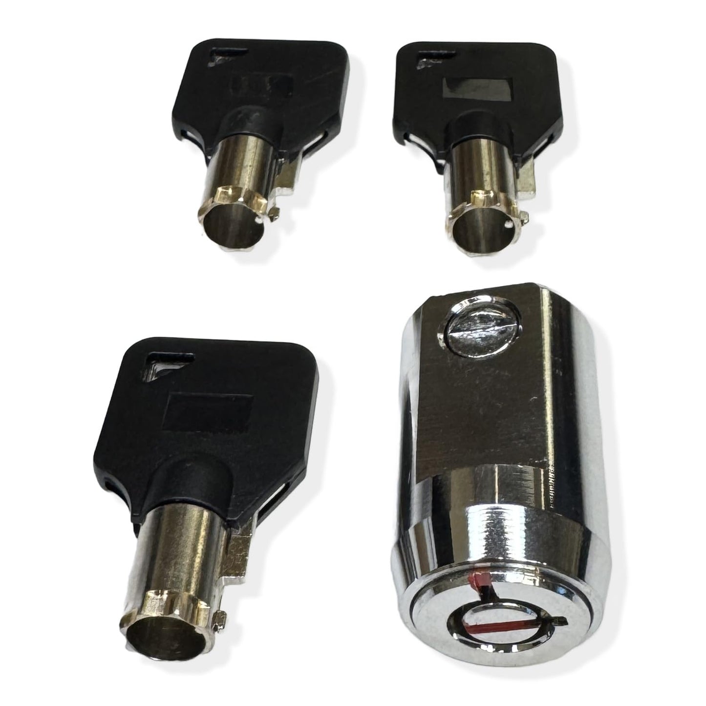 RiKey Security - Storage Cylinder Lock with 3 Tubular Keys for Roll-up Door Unit Secure 19mm