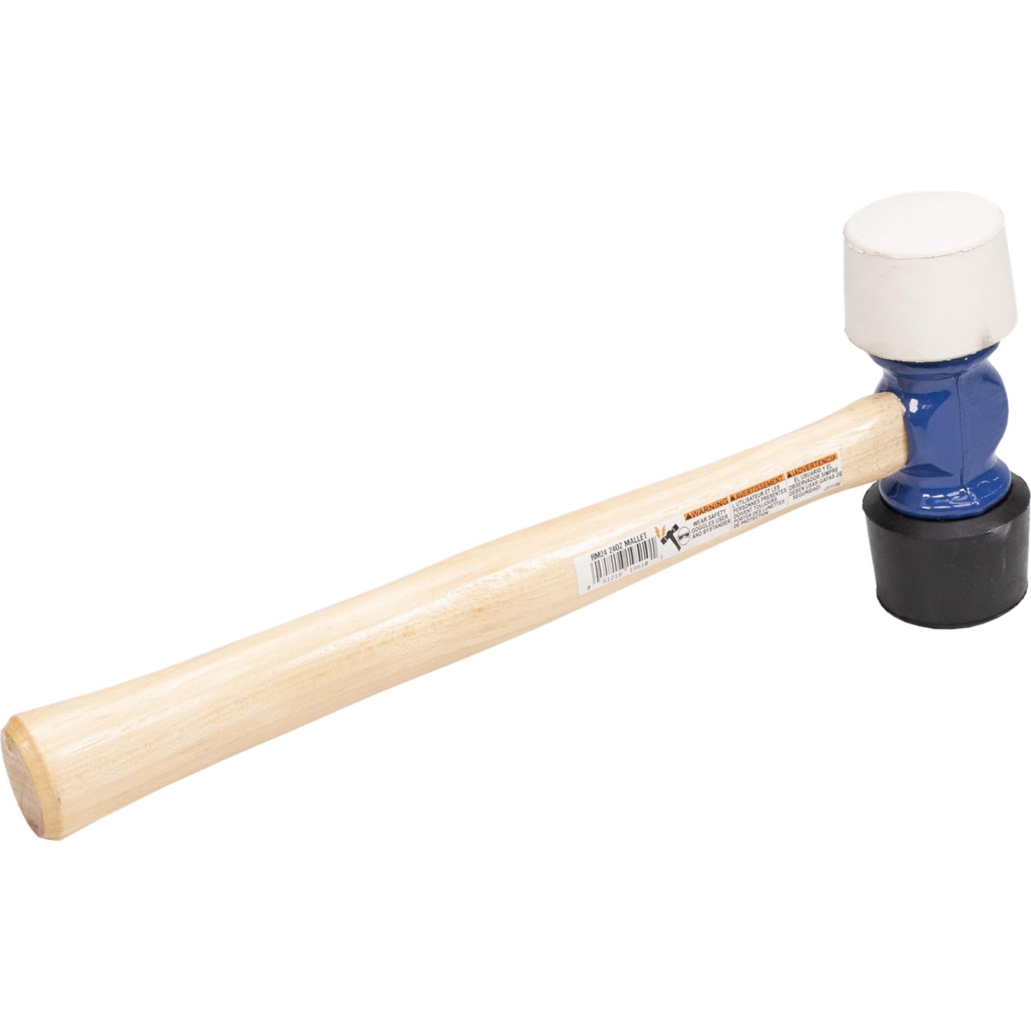VAUGHAN 24 oz Soft Face Rubber Mallet, Made In The USA, White And Black, RM24, VN19510