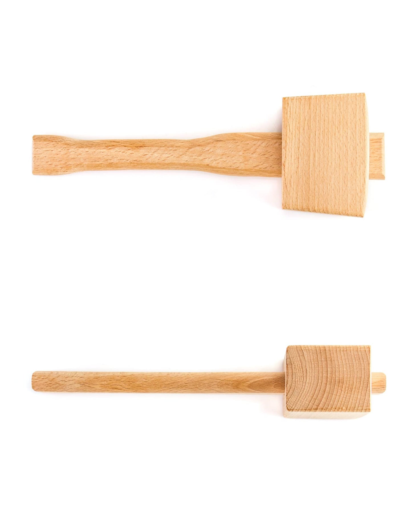QWORK Wooden Mallet, 9.5" Manual Ice Hammer Mallet Beech Solid Carpenter Wood Hammer Woodworking Hand Tool