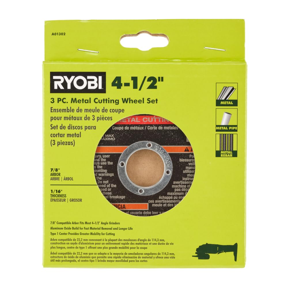 RYOBI 4-1/2 in. Metal Cutting Wheel (3-Piece)