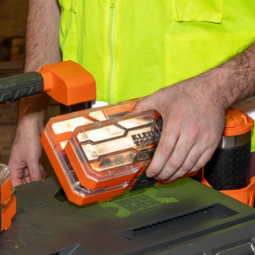 Klein Tools KNECT 15-Piece Pass-Through Socket Set, SAE Impact Sockets with MODbox Case, Bits & 3/8-In Drive Adapter