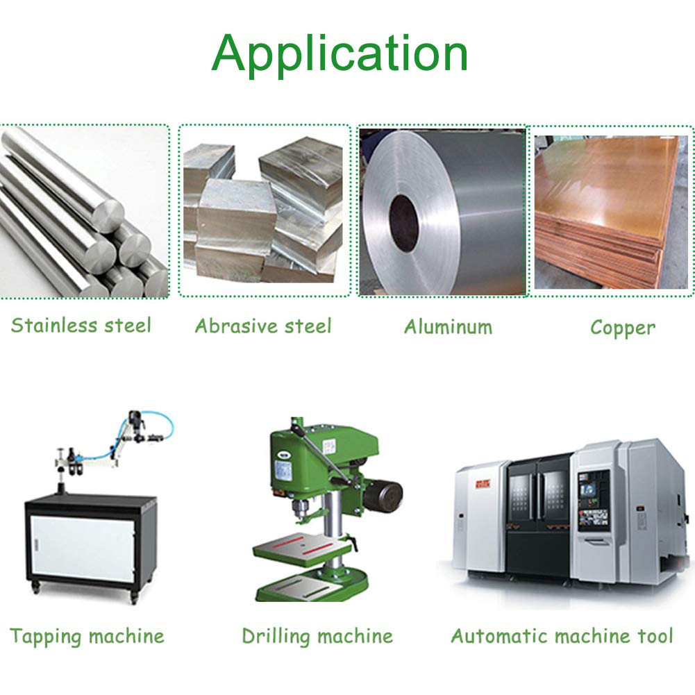 YXQ M3 x 0.5mm Tap Machine HSS Metric Right Hand Thread 3 Straight Flute Taps Taper and Plug (10Pcs)