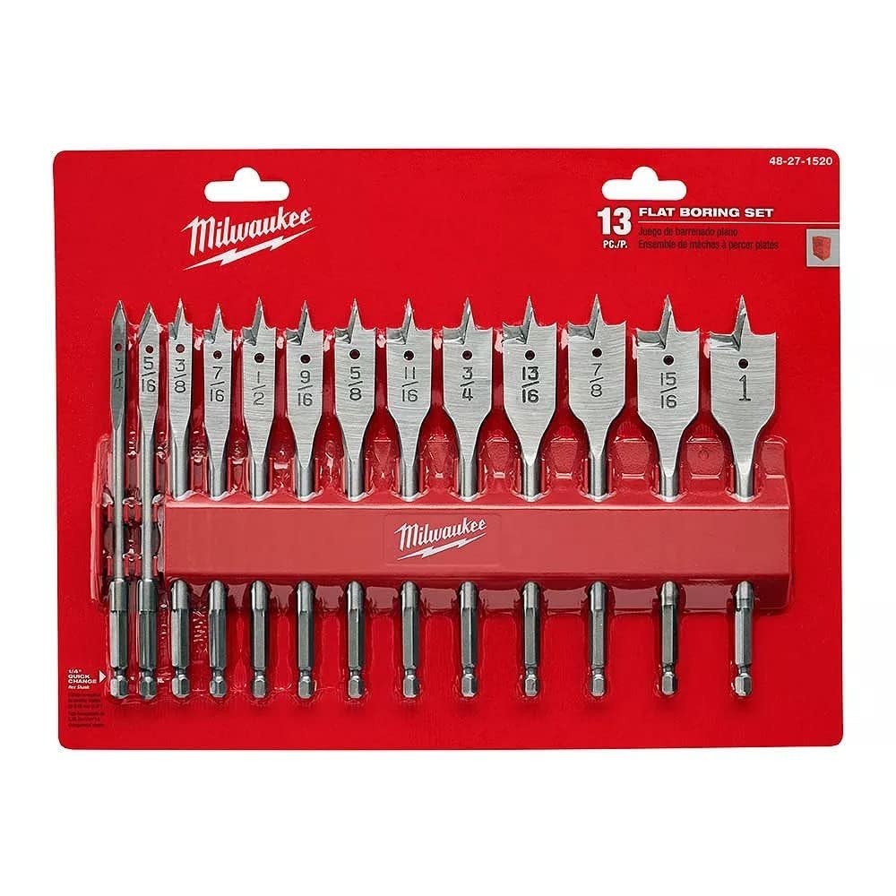 Milwaukee Electric - 13PC Flat Boring BIT Set