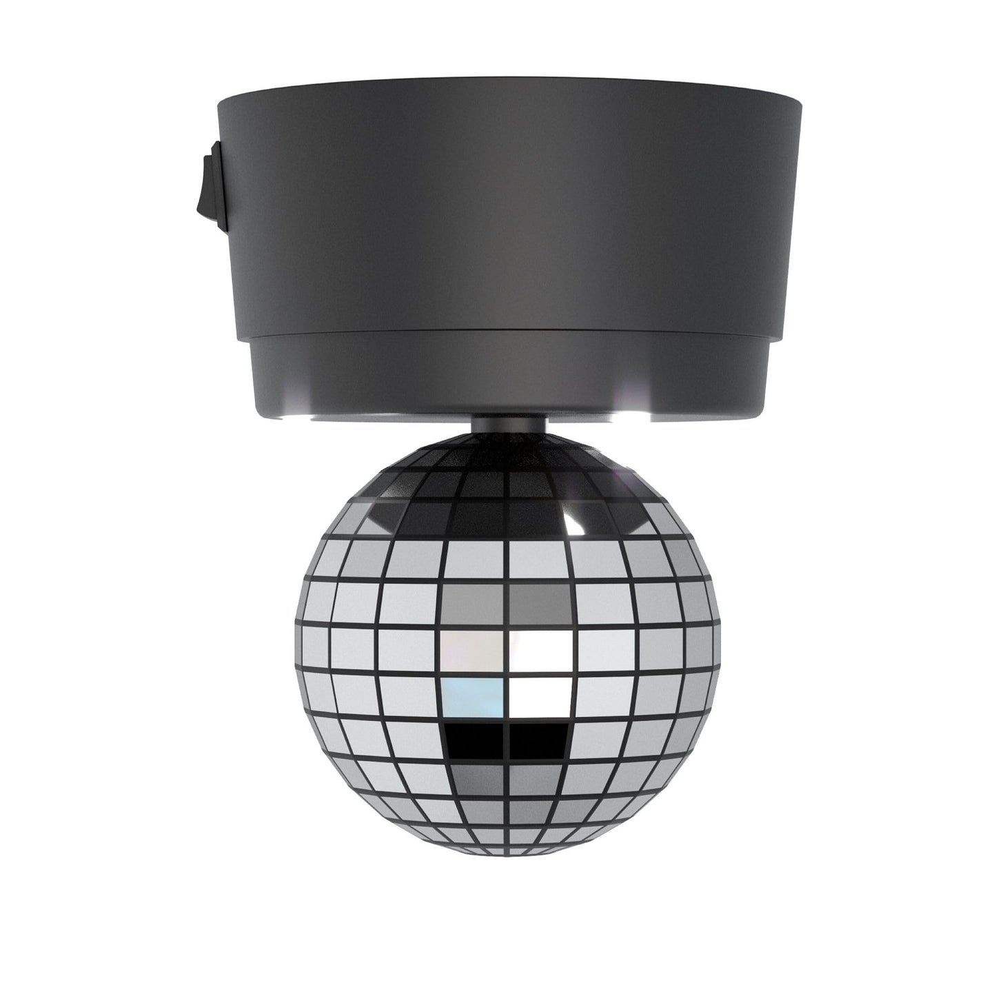 U Brands Magnetic LED Disco Ball Light, Disco Ball Locker Accessories, Black and Silver