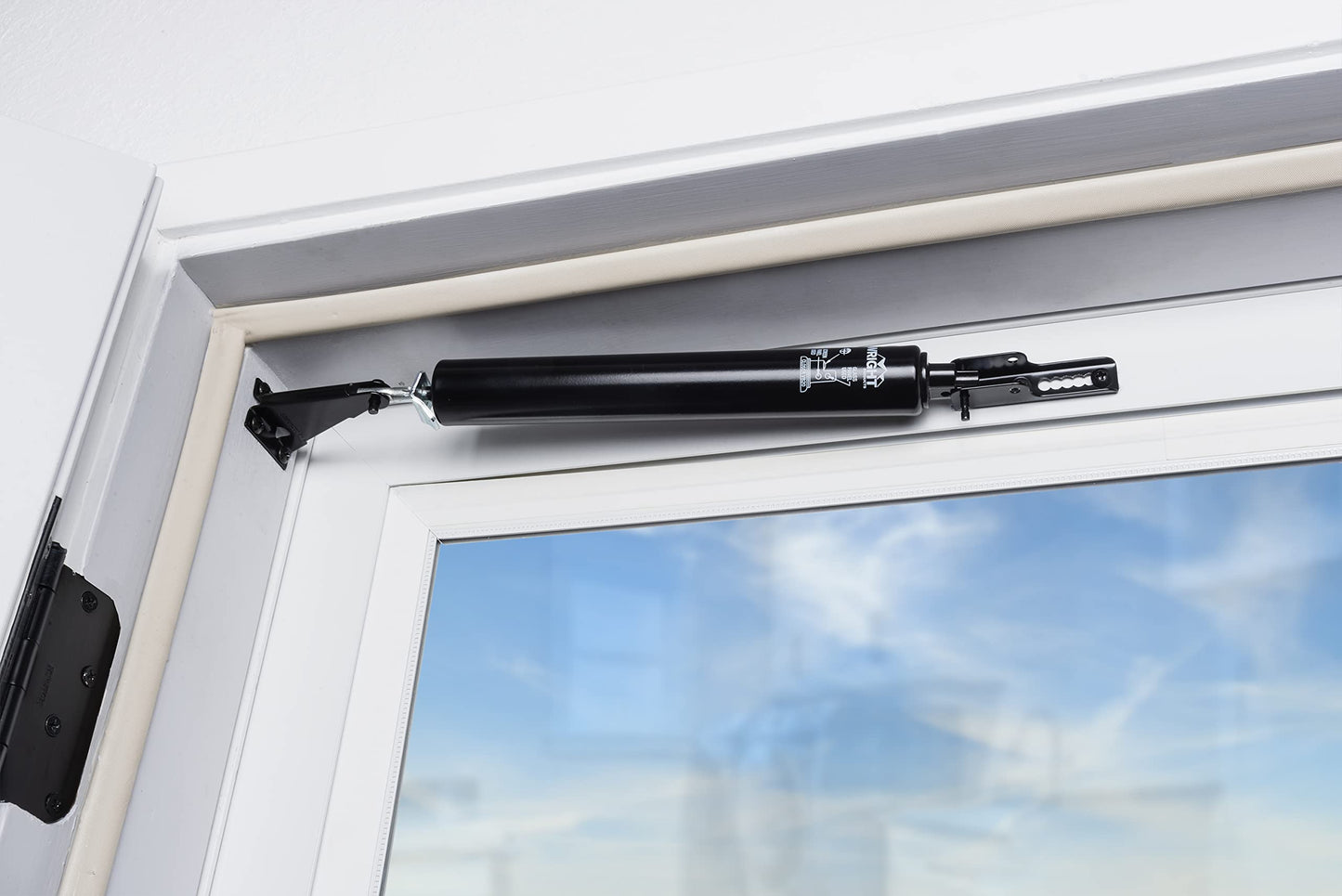 Wright Products Pneumatic Storm Door Closer – Adjustable, Smooth-Closing with Hold-Open Washer (Transitional, Black)