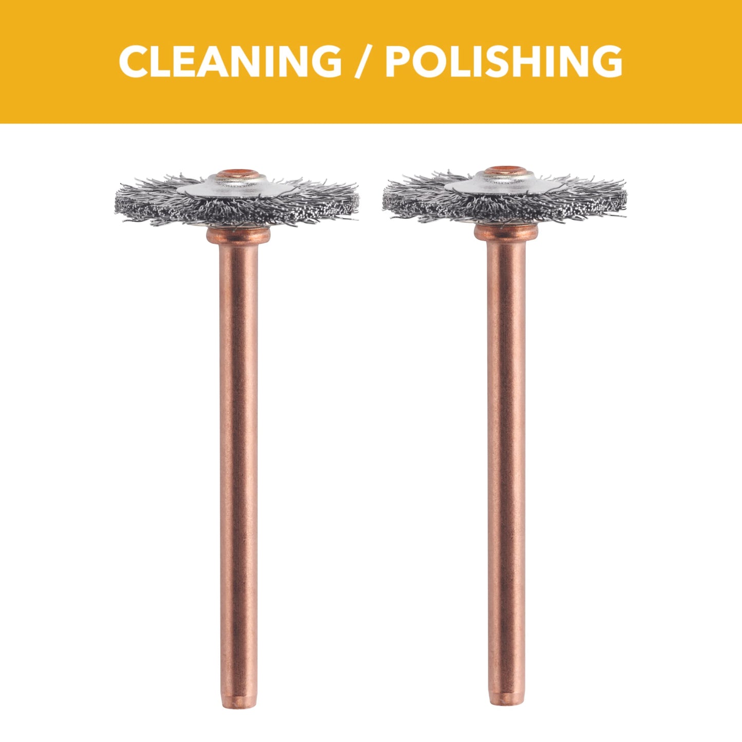 Dremel 530-02 Stainless Steel Brushes (2 Pack), 3/4" Diameter