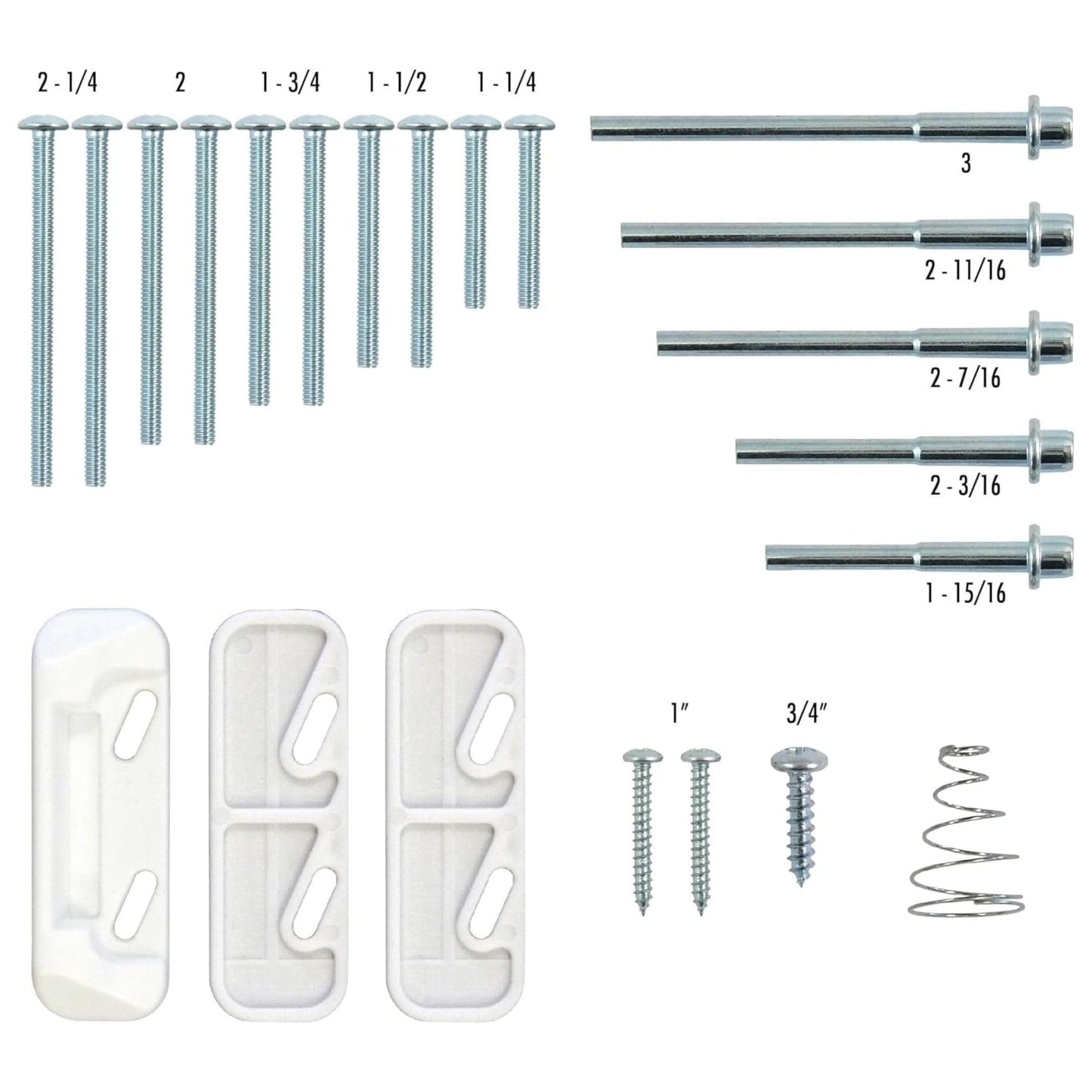 Ideal Security DX Pull Handle Replacement Set for Storm Door and Screen Door, White