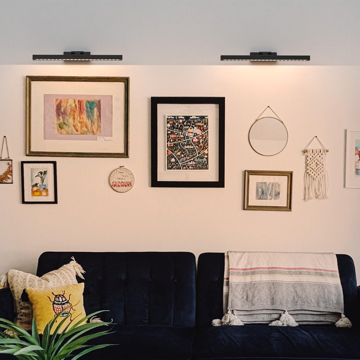 **PESUTEN 16in Battery Operated Picture Light, Wireless Rechargeable Art Light with Remote, CCT Dimmable for Paintings, Gallery, Bedroom, Bathroom**