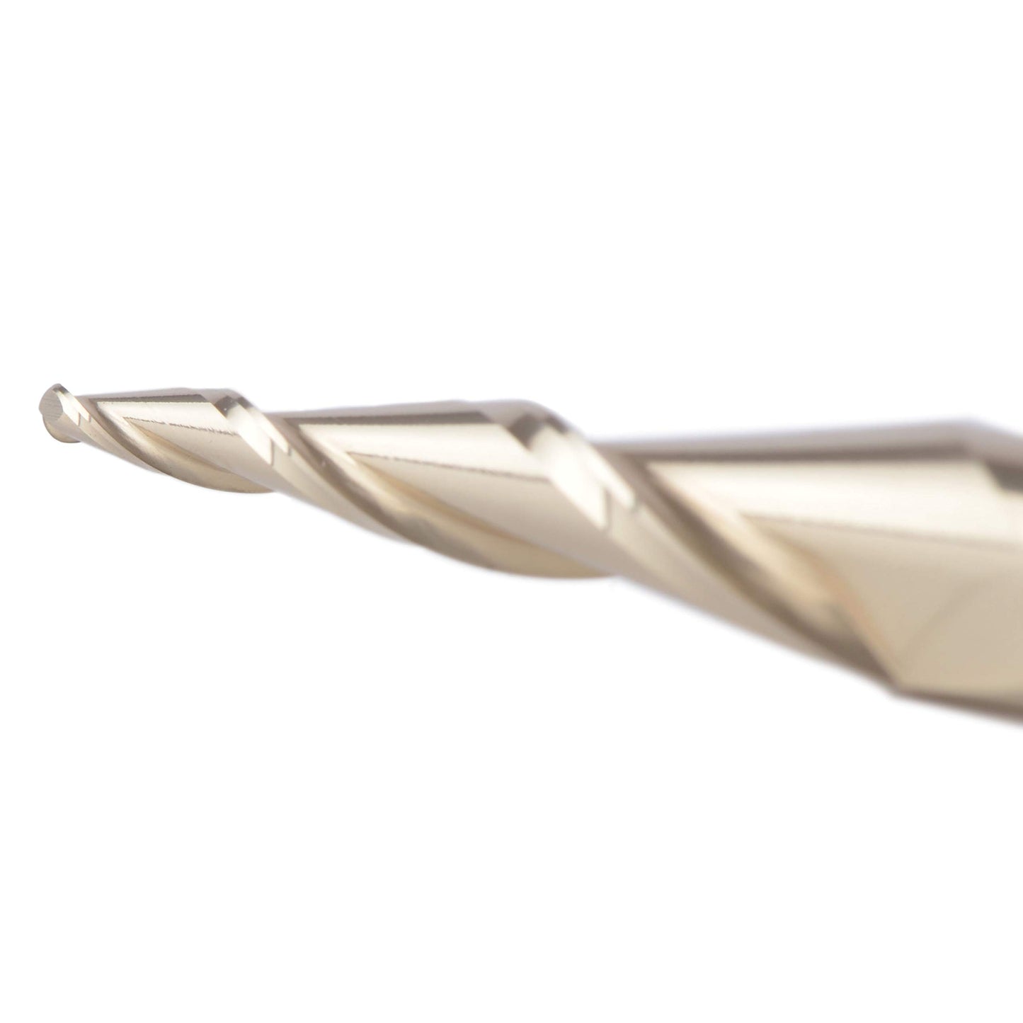 SpeTool Tapered Ball Nose End Mill 1/4" Shank with 1/32" Cutting Radius for 3D Carving Engraving Router Bit, ZrN Coated