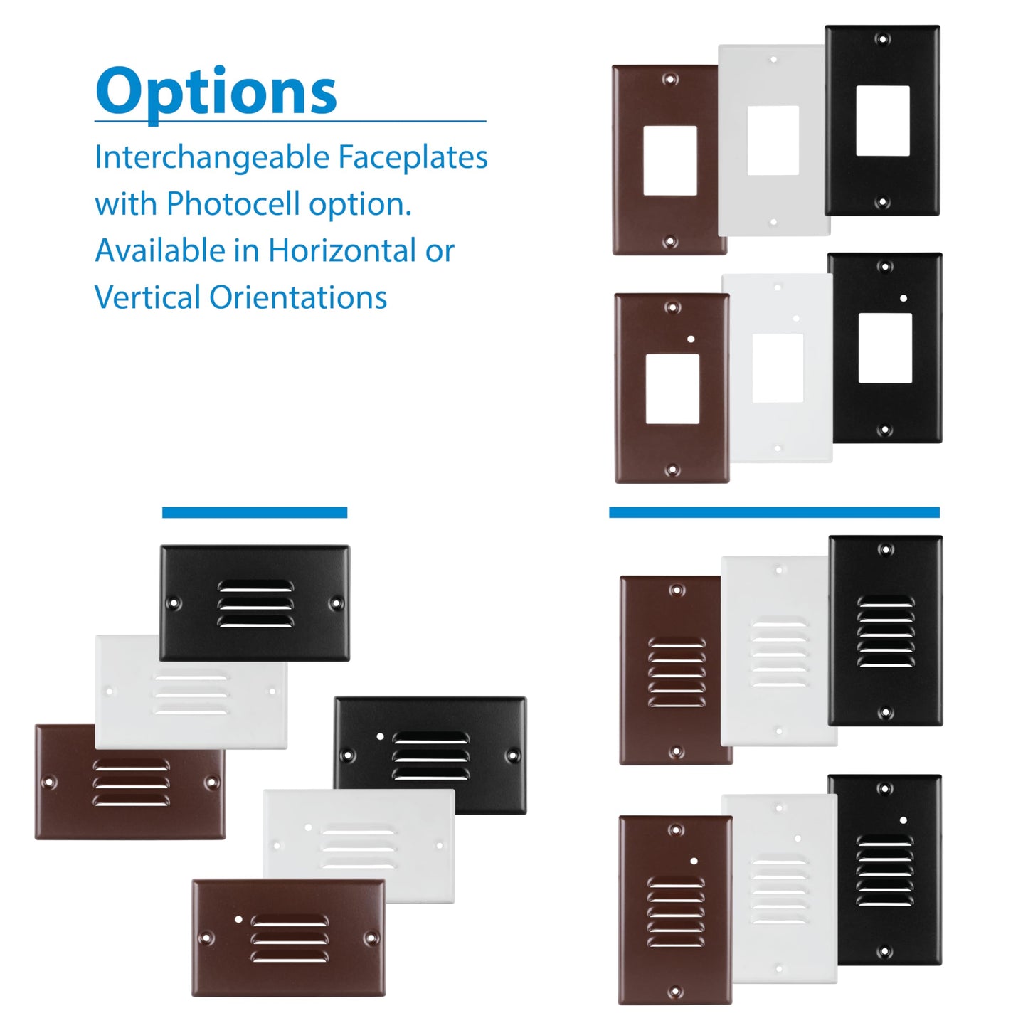 STP2 Louvered White LED Step Light with Photocell (STP2L120WHPC)