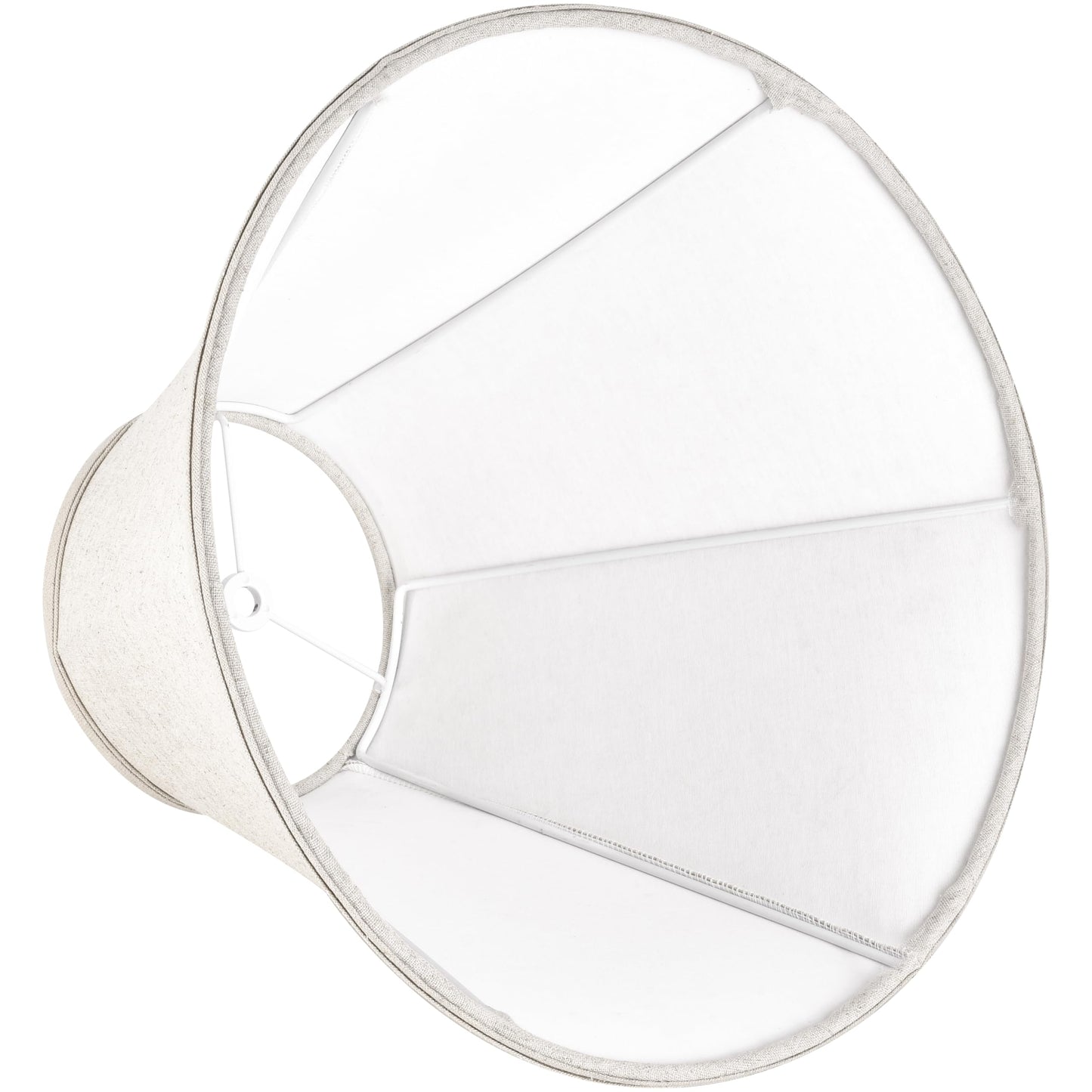 GOSO Set of 2 Beige Linen Bell Lampshades, 6"x13"x9.8", Spider Fitter, for Table & Floor Lamps, Assembly Required