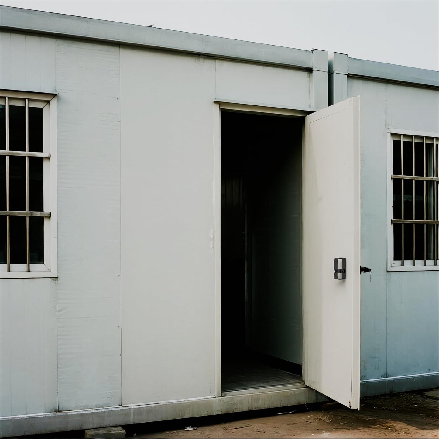 KABMOZ Shed Door Latch,2 Keys,Shed Door T Handle Lock,5-1/2" Steam,Storage Barn Shed Door Hardware Lock Set for Playhouses, Chicken Coops,Camper,Black