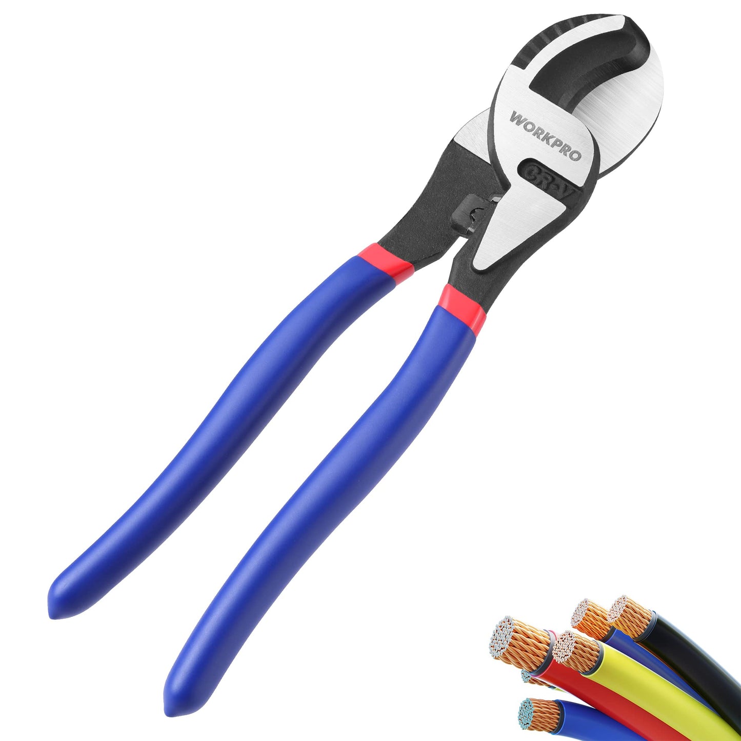 WORKPRO 9-1/4 inch High Leverage Cable Cutter, Heavy Duty Wire Cutter for Aluminum, Copper, Wire, and Communications Cable