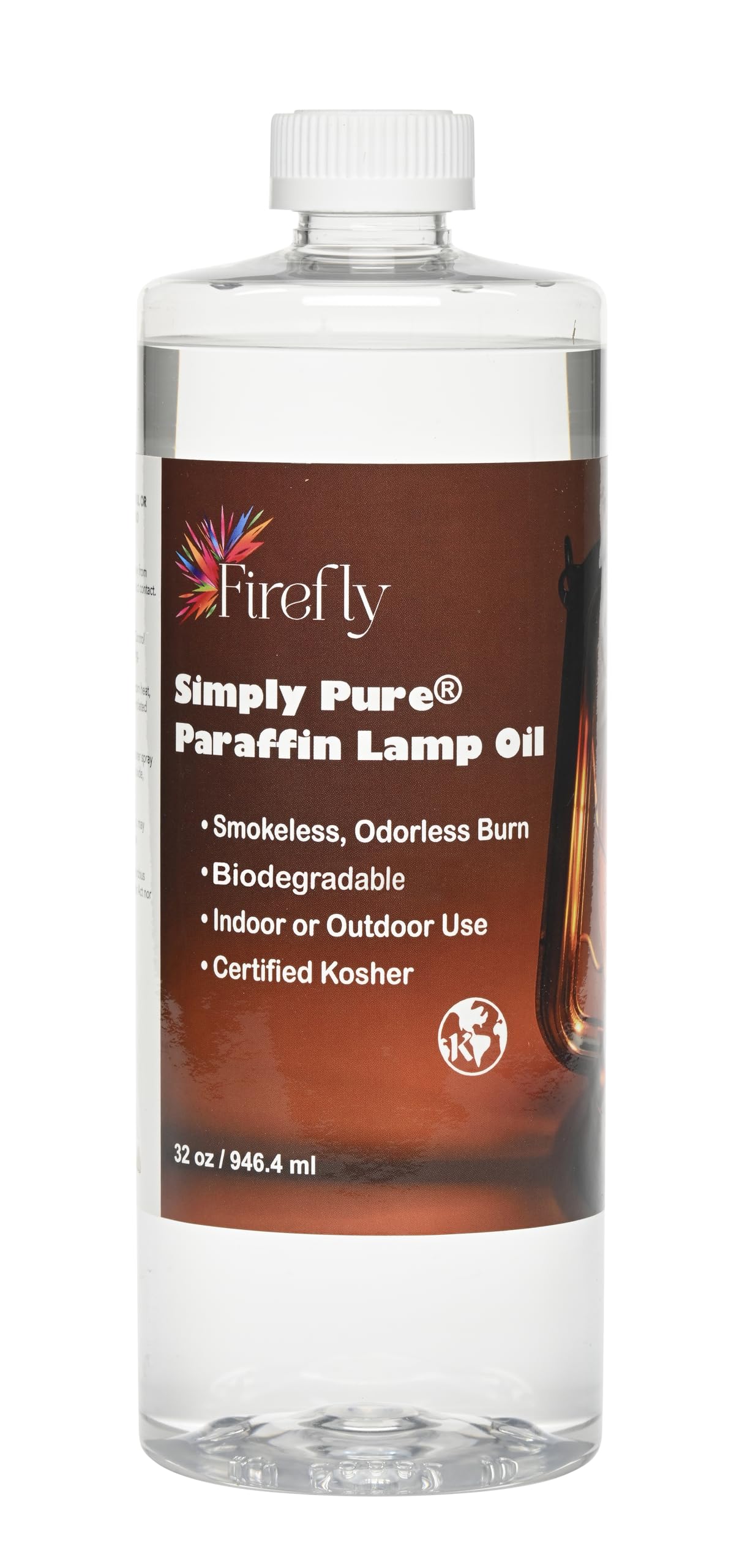 Firefly Fuel 32oz Premium Liquid Paraffin Lamp Oil – Smokeless, Odorless Indoor Fuel for Lamps, Lanterns & Candles, Long-Lasting Clean Burn