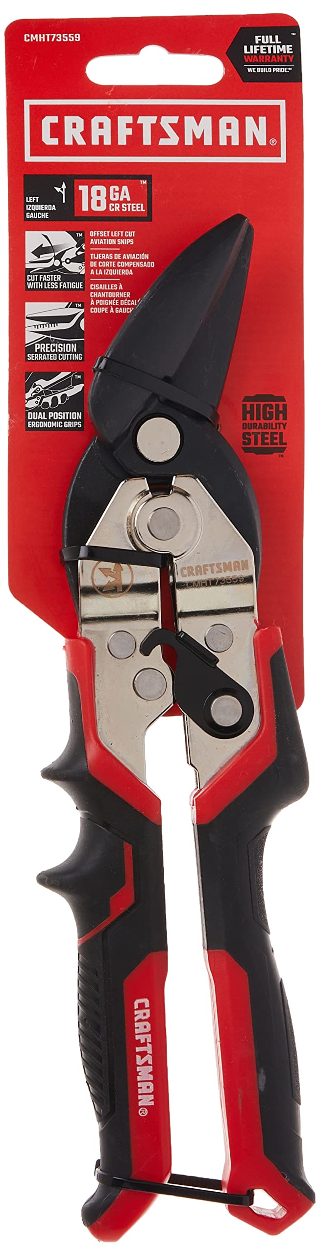 CRAFTSMAN Aviation Snips, Offset Left (CMHT73559)