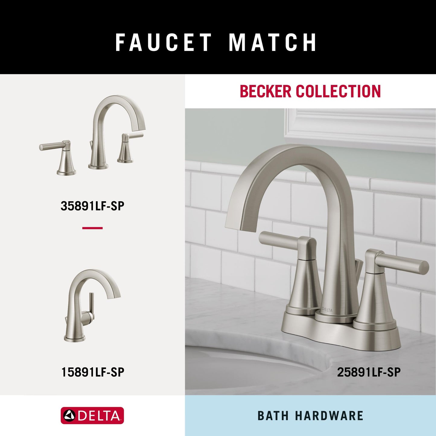 Delta Faucet Becker (1-Pack) Hand Towel Holder, SpotShield Brushed Nickel, Ring for Bathroom or Kitchen Sink, Wall Mounted BCK46-DN