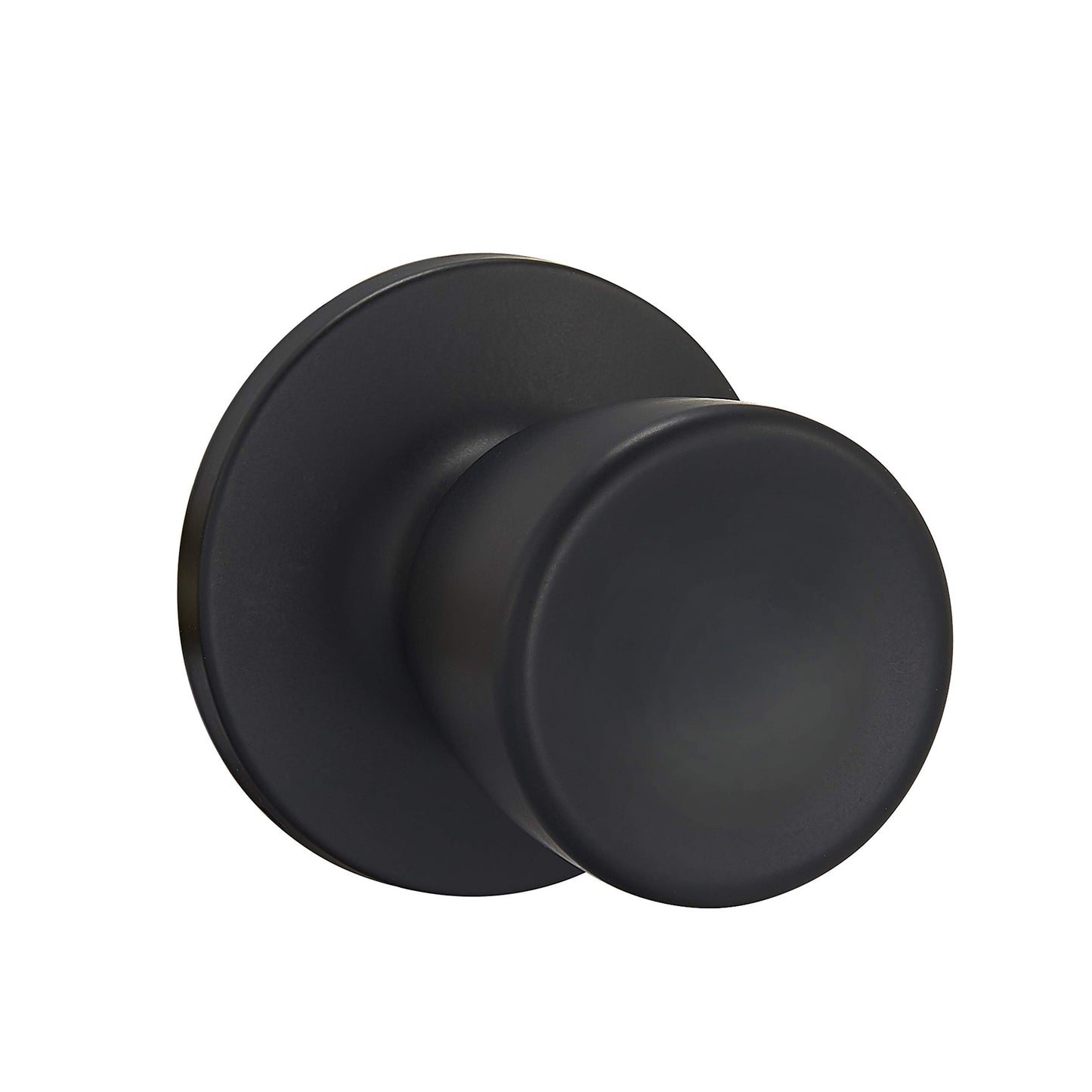 Amazon Basics Tulip Door Knob, Passage, Matte Black