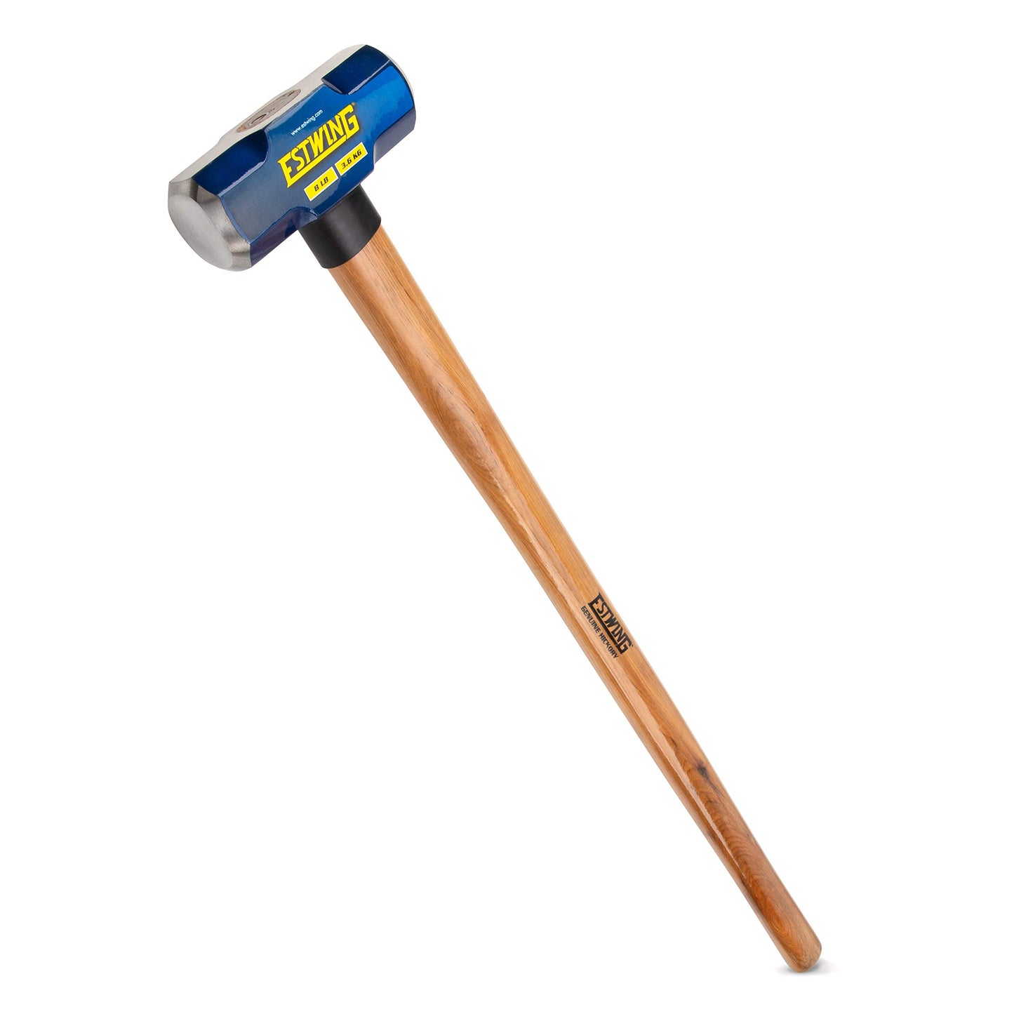 Estwing 8-Pound Hard Face Sledge Hammer - 36-Inch Hickory Handle, Ergonomic Grip, Durable Construction for Demolition & Stake Driving