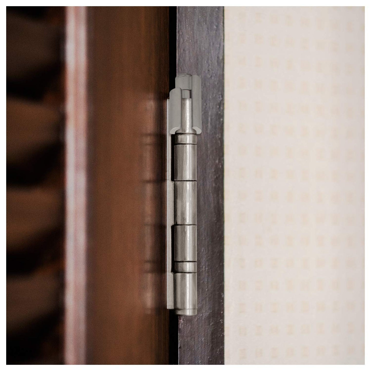 Nuk3y Door Saver 2 II Hinge Pin Stop Fits All 3"" to 4-1/2"" Residential Hinges (Satin Nickel)