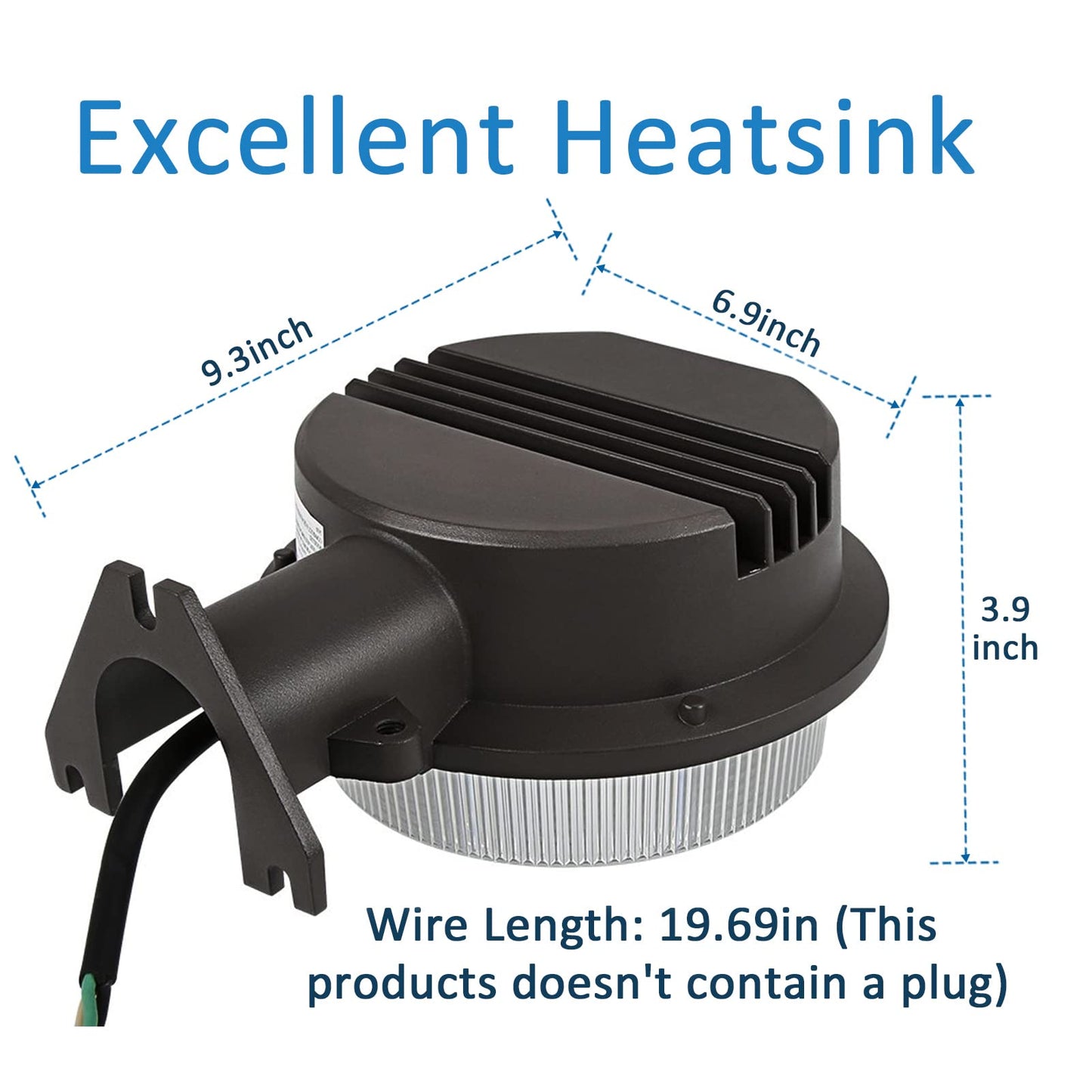 SZGMJIA LED Barn Light 5000K 7500lm, Dusk-to-Dawn Outdoor Yard Light, 500W MH/HPS Replacement, AC100-277V, IP65 Waterproof