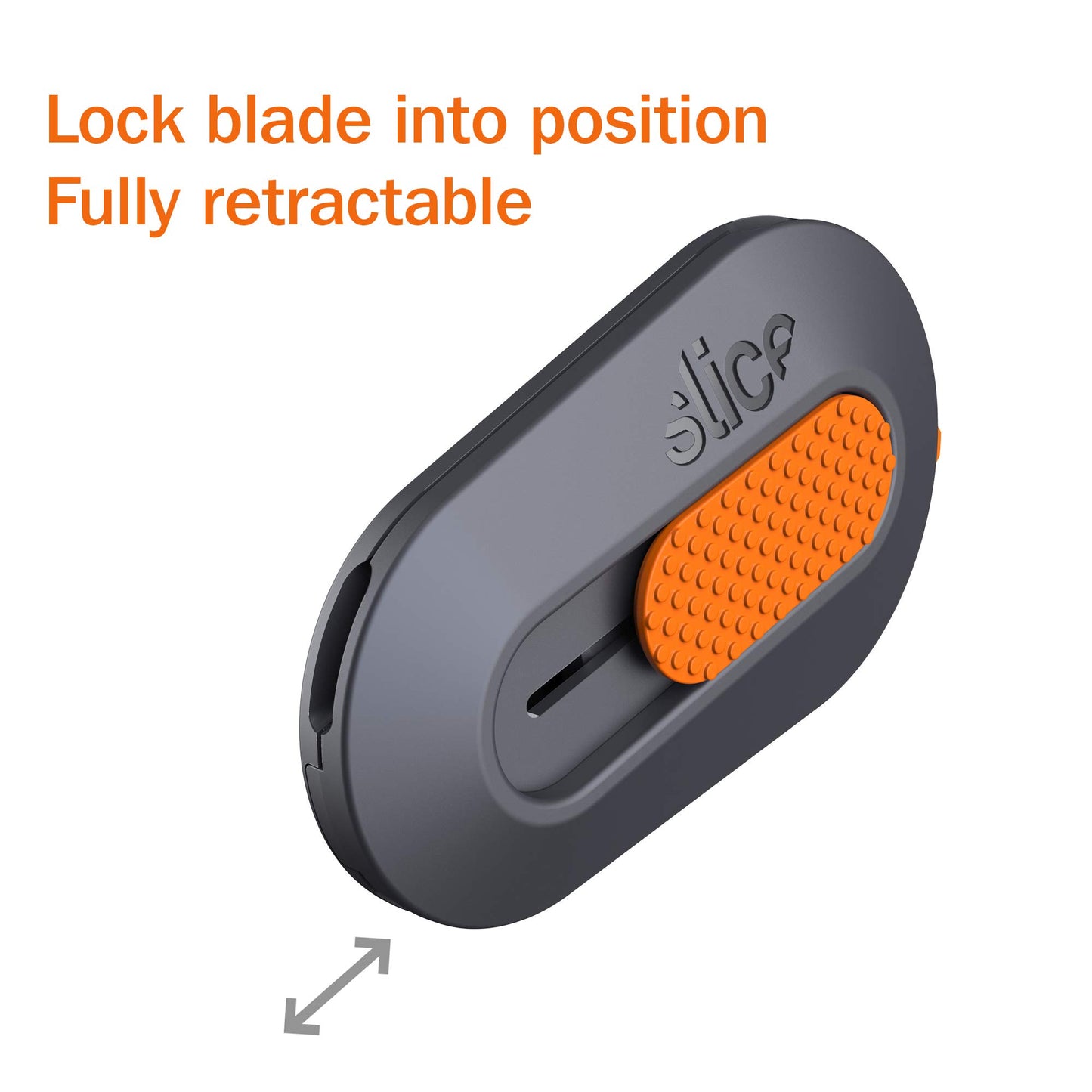 Slice Mini Box Cutter, Manual Retracting, Safe Ceramic Box Cutter Lasting 11x Longer than Metal, Keychain Box Opener, 1 Pack