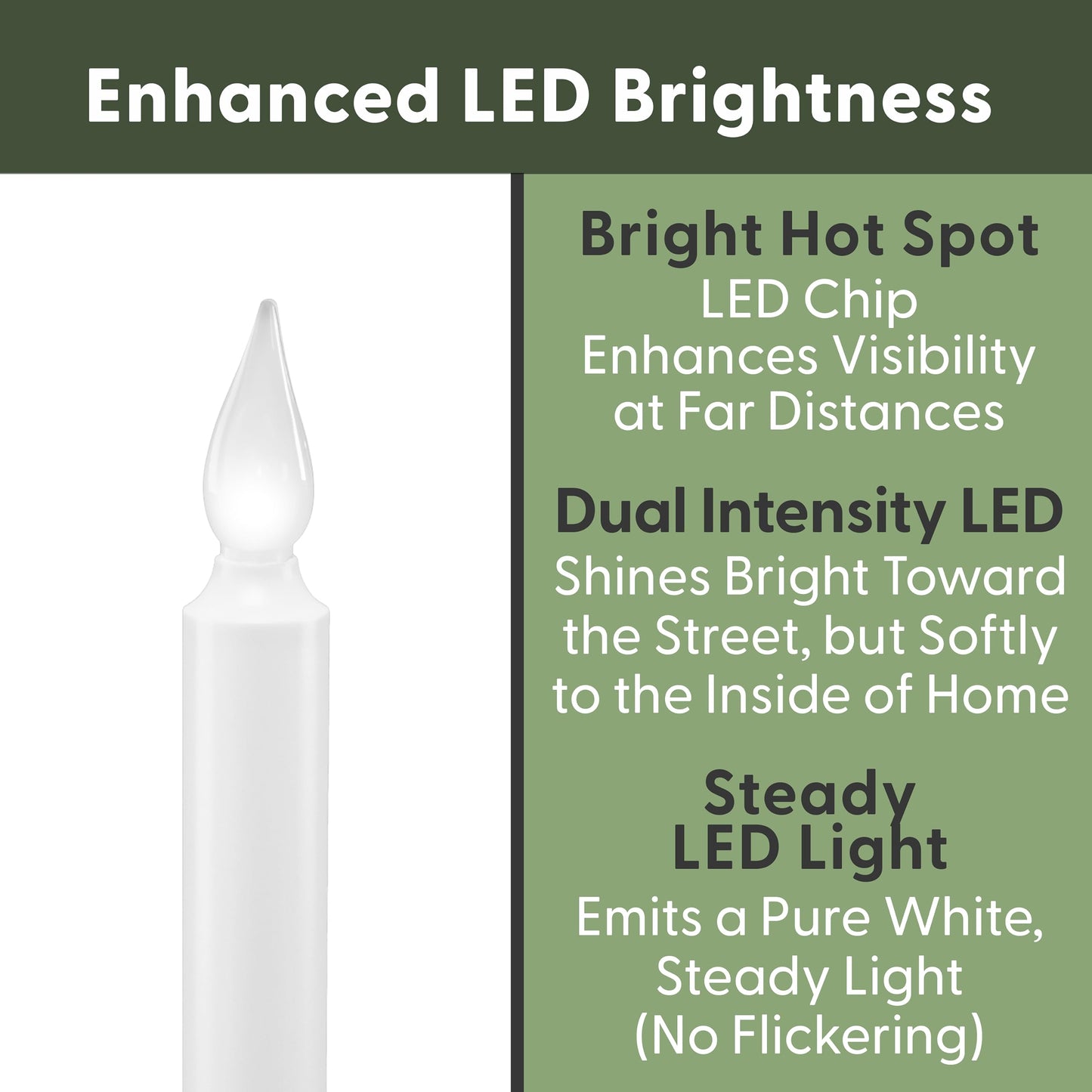 612 Vermont LED Battery Operated Window Candles with Timer, Bright Hot Spot, VT-1506A-4 (Pack of 4, Antique Bronze)