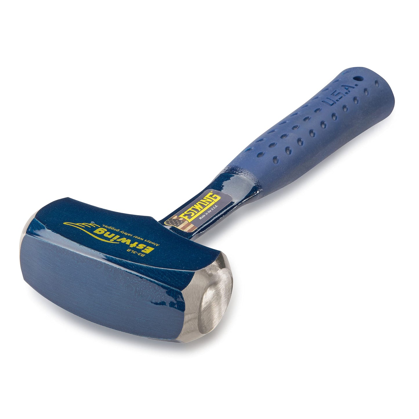 ESTWING Drilling/Crack Hammer - 3-Pound Sledge with Forged Steel Construction & Shock Reduction Grip - B3-3LB