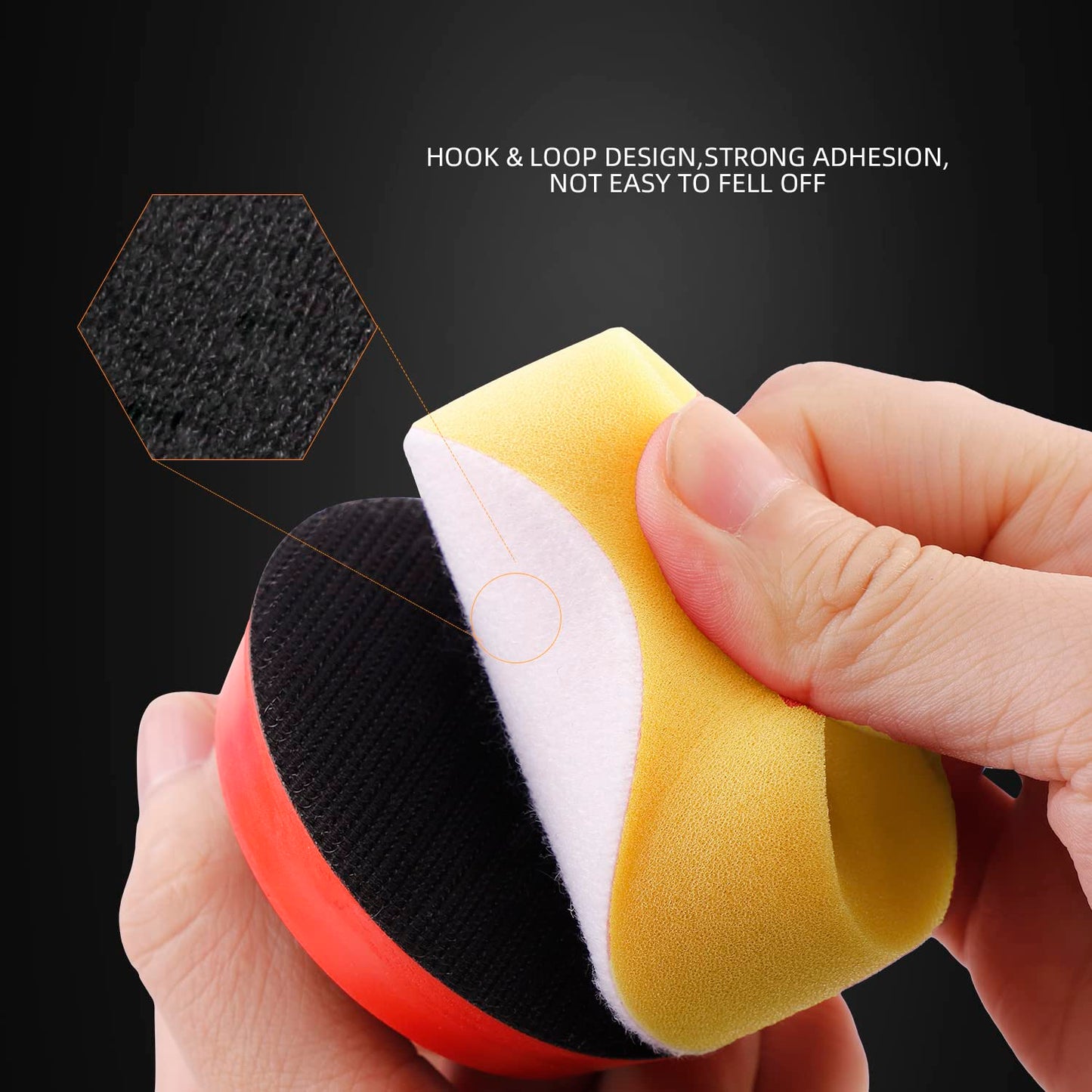ZFE Polishing Pad, 50pcs 3 inch(80 mm) Sponge Buffing Pads, Foam Polishing Pad Kit for Car Sanding, Polishing and Waxing