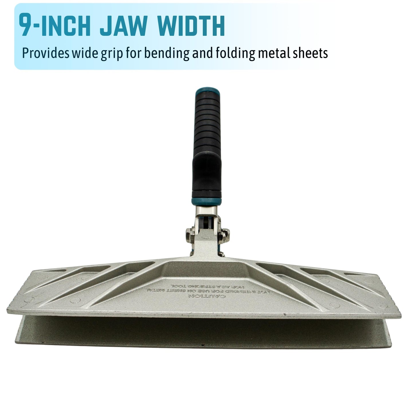 9-Inch Zinc Alloy Hand Seamer Tool for Bending, Folding Aluminum, Vinyl Roof Flashing, Coil and Fascia, Heavy-Duty Construction