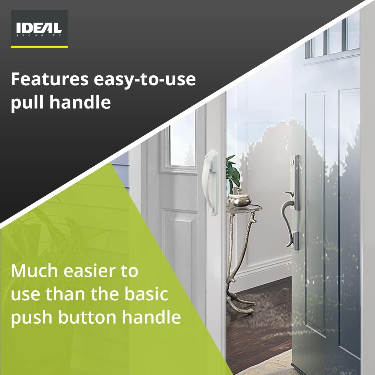 Ideal Security DX Pull Handle Replacement Set for Storm Door and Screen Door, White