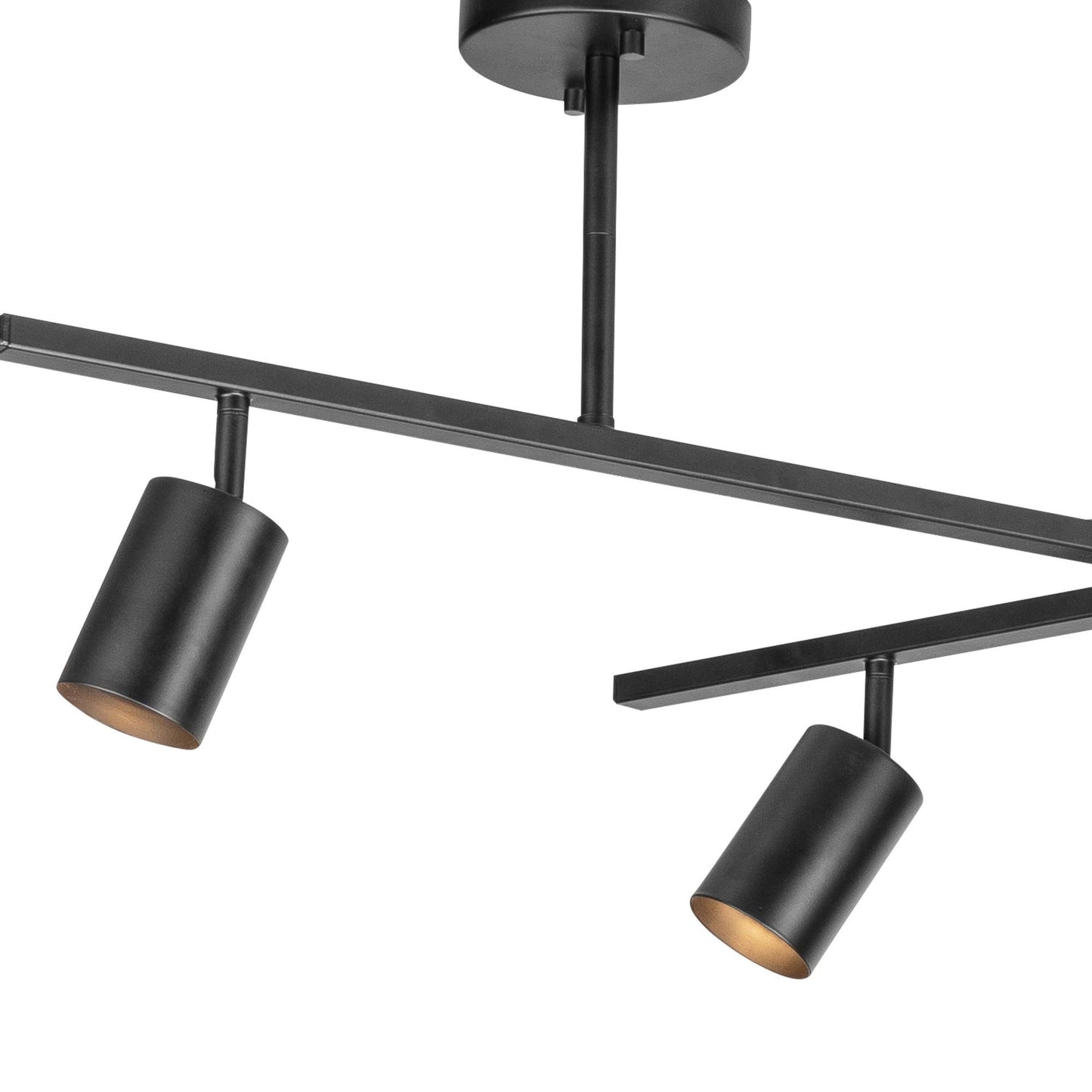 **GLOBE Electric 59829 64" 6-Light Track Lighting, Matte Black, Adjustable GU10 Heads, Swivel Bar, Dimmable Modern Industrial Fixture**